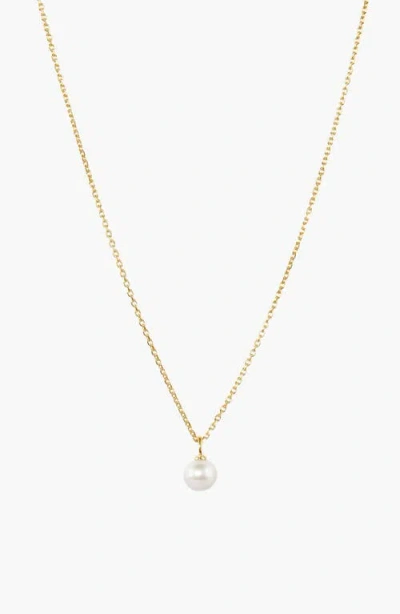 Mejuri Mini Pearl Pendant Necklace By  In Gold