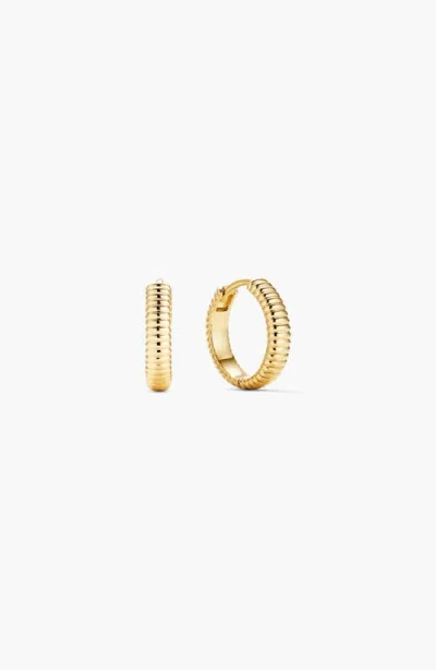 Mejuri Modern Textured Hoop Earrings In 18k Gold Vermeil