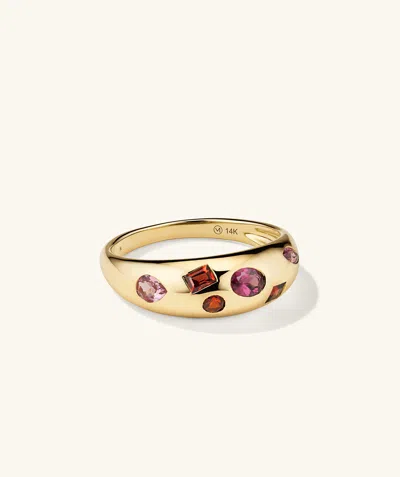 Mejuri Mosaic Gemstone Dôme Ring In Gold
