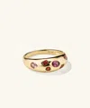 Mejuri Mosaic Gemstone Dôme Ring In Red