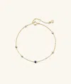 Mejuri Multi Gemstone Station Bracelet In Blue