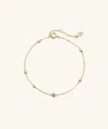 Mejuri Multi Gemstone Station Bracelet In Blue