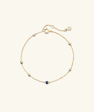 Mejuri Multi Gemstone Station Bracelet In Gold