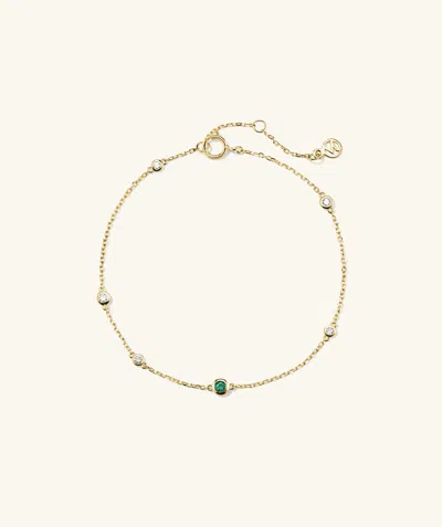 Mejuri Multi Gemstone Station Bracelet In Gold