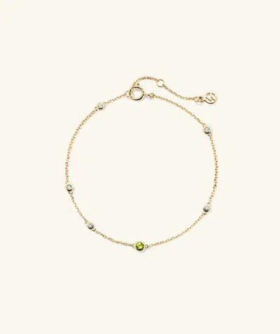 Mejuri Multi Gemstone Station Bracelet In Gold