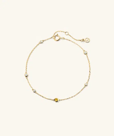 Mejuri Multi Gemstone Station Bracelet In Orange