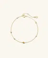 Mejuri Multi Gemstone Station Bracelet In Orange