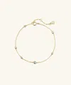 Mejuri Multi Gemstone Station Bracelet In Purple