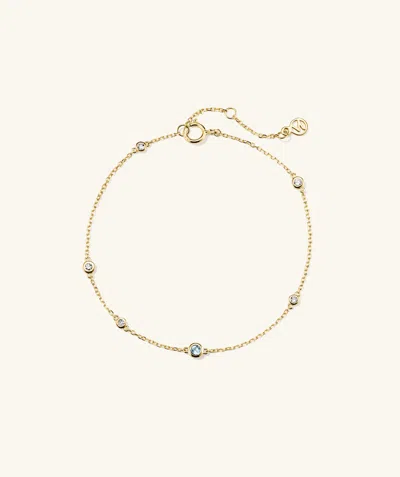 Mejuri Multi Gemstone Station Bracelet In Purple
