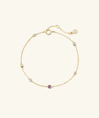 Mejuri Multi Gemstone Station Bracelet In Gold