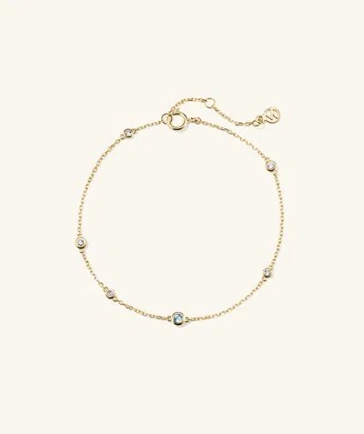 Mejuri Multi Gemstone Station Bracelet In Gold