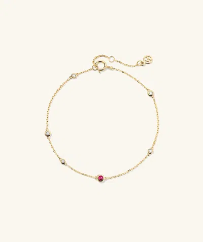 Mejuri Multi Gemstone Station Bracelet In White
