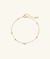 Mejuri Multi Gemstone Station Bracelet In White