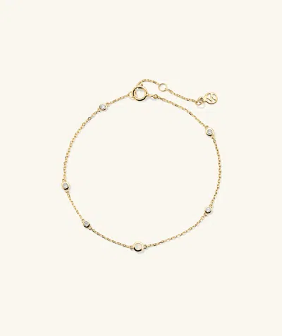 Mejuri Multi Gemstone Station Bracelet In White
