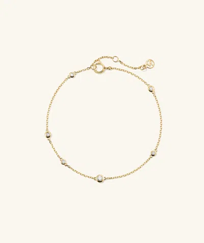 Mejuri Multi Gemstone Station Bracelet In White