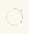 Mejuri Multi Gemstone Station Bracelet In White