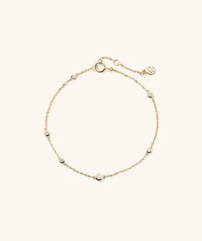 Mejuri Multi Gemstone Station Bracelet In Gold