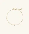 Mejuri Multi Gemstone Station Bracelet In White