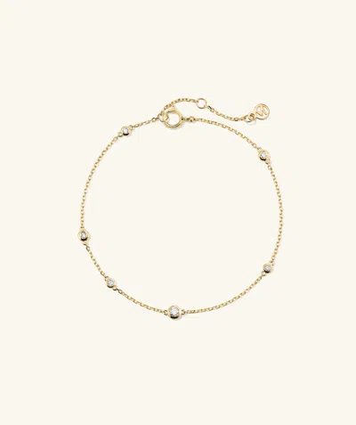 Mejuri Multi Gemstone Station Bracelet In Gold