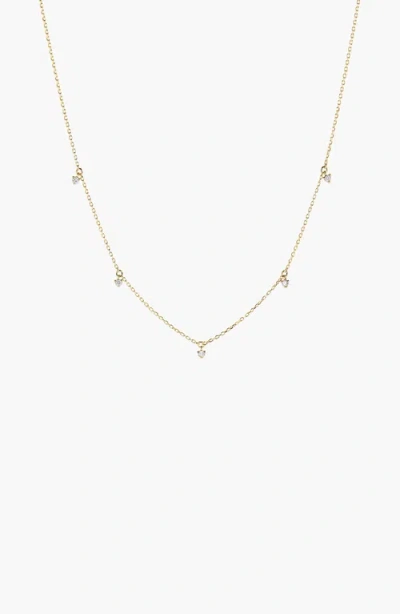 Mejuri Multi Station Diamond Necklace In Yellow Gold