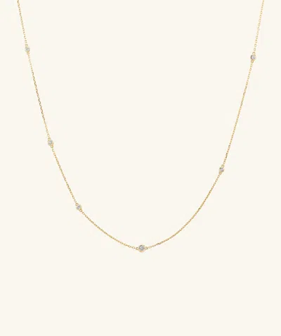 Mejuri Multi Station Round Diamond Necklace In White