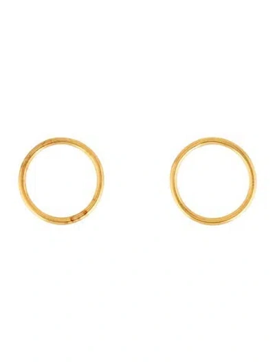 Pre-owned Mejuri Open Circle Stud Earrings In Multicolor
