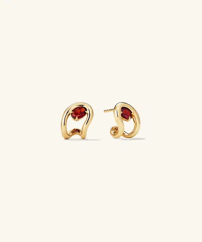 Mejuri Organic Dôme Curve Gemstone Huggies