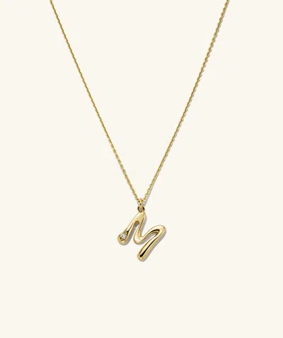 Mejuri Organic Dôme Liquid Letter Pendant Necklace