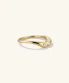 Mejuri Organic Dôme Thin Marquise Cut Nesting Ring In White