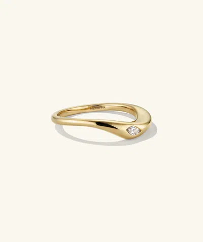 Mejuri Organic Dôme Thin Marquise Cut Nesting Ring In White