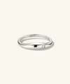 Mejuri Organic Dôme Thin Nesting Ring In White