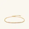 Shop Mejuri Pave Diamond Bar Bracelet In White