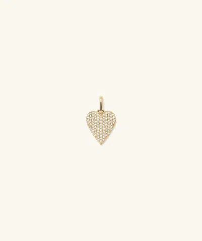 Mejuri Pavé Diamond Heart Pendant In White