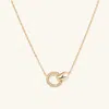 Mejuri Pave Diamond Linked Necklace In Yellow