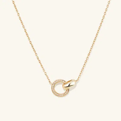 Mejuri Pave Diamond Linked Necklace In Yellow