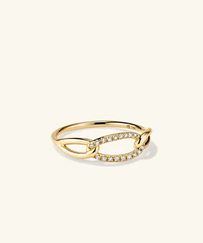 Mejuri Pavé Diamond Oversized Curb Ring In White