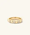 Mejuri Pavé Diamond Soft Charlotte Ring In White