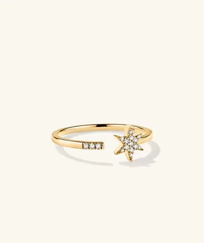 Mejuri Pavé Diamond Star Open Ring In White