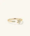 Mejuri Pavé Diamond Star Open Ring In White