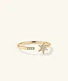 Mejuri Pavé Diamond Star Open Ring In White