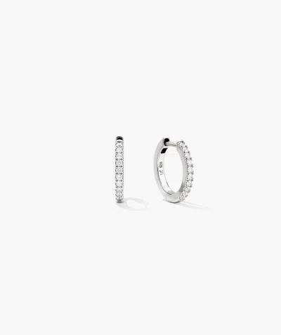 Mejuri Pavé Lab Grown Sapphire Small Hoops