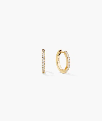 Mejuri Pavé Lab Grown Sapphire Small Hoops