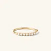 Mejuri Pearl Half Eternity Ring In Gold