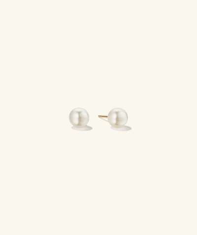 Mejuri Pearl Oversized Studs In Vermeil