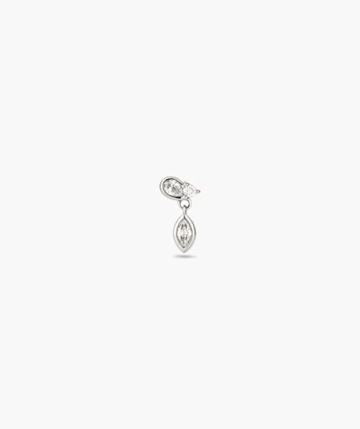 Mejuri Piercing Studio - Lab Grown Diamond Drop Stud In White