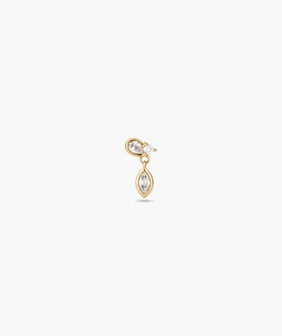 Mejuri Piercing Studio - Lab Grown Diamond Drop Stud In White