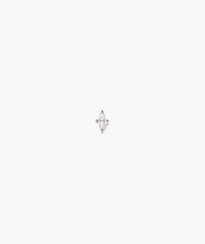 Mejuri Piercing Studio - Lab Grown Diamond Marquise Stud In White