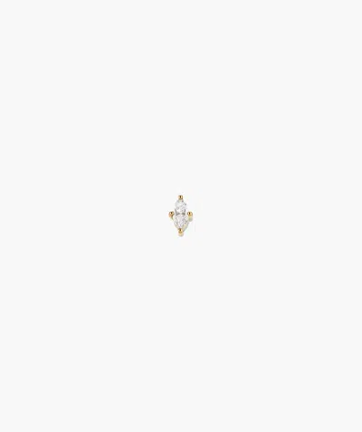 Mejuri Piercing Studio - Lab Grown Diamond Marquise Stud In White