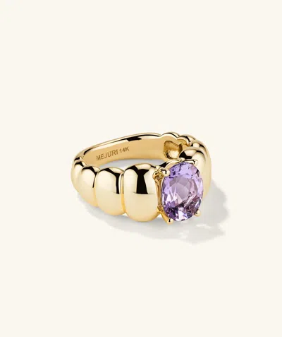 Mejuri Puffy Charlotte Gemstone Ring In Purple