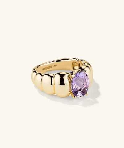 Mejuri Puffy Charlotte Gemstone Ring In Purple